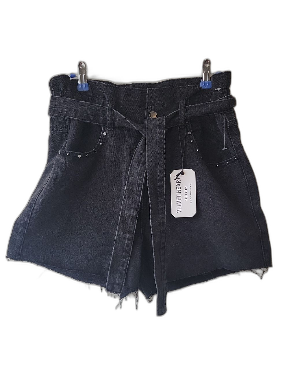 Velvet Heart High Rise Denim High Waist Shorts Black Size 29 NWT Festival